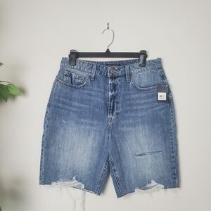 Lucky Brand High Rise Bermuda Shorts Womens Size 10 Distressed